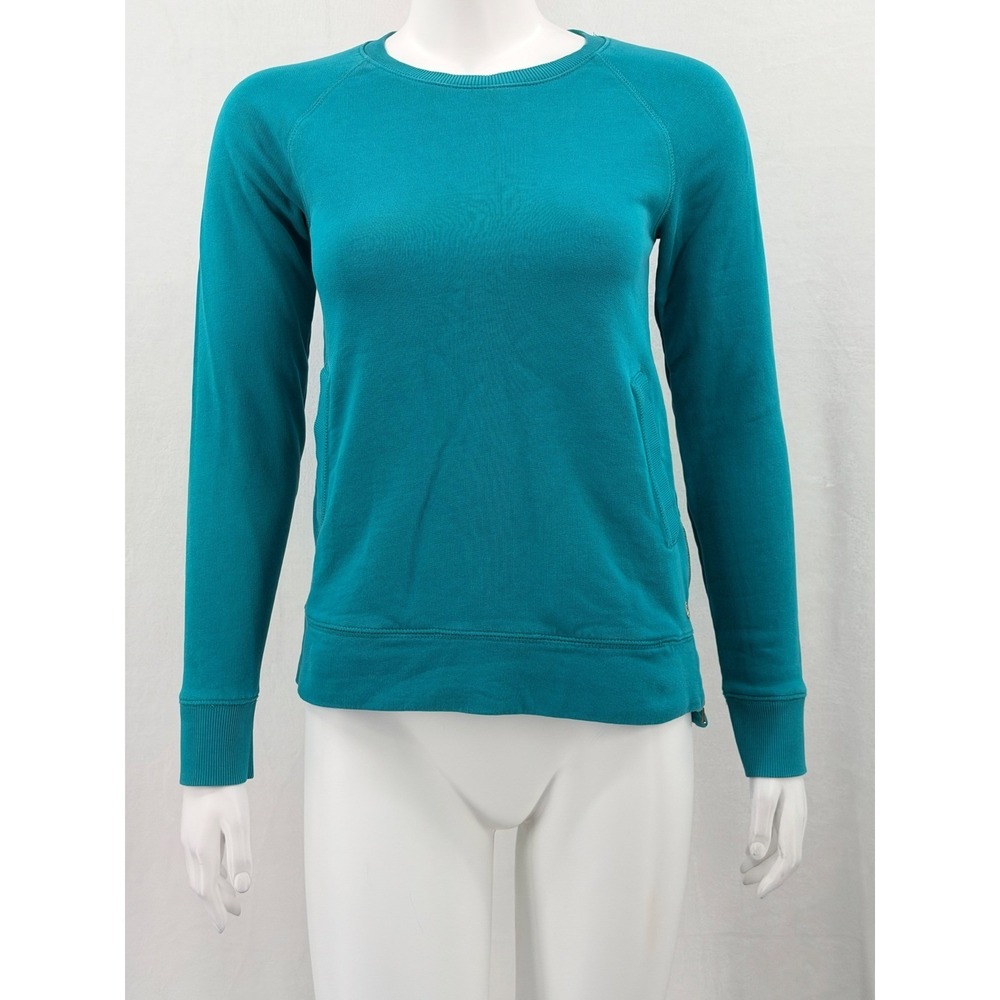Lilly Pulitzer Sweatshirt Womens XXS Blue Green Luxletic Beach Comber Pullover